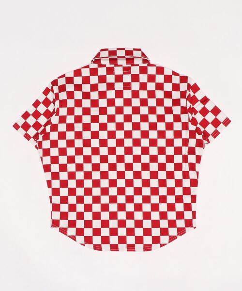 Smoothy（スムージー）の「Smoothy Checkered flag shirts / スムージー チェッカーフラッグシャツ（シャツ/ブラウス・キッズ・ブラック/レッド・S/M/L/XL）」の3枚目の写真