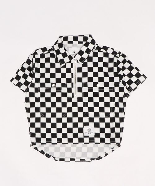 Smoothy（スムージー）の「Smoothy Checkered flag shirts / スムージー チェッカーフラッグシャツ（シャツ/ブラウス・キッズ・ブラック/レッド・S/M/L/XL）」の5枚目の写真