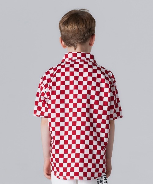 Smoothy（スムージー）の「Smoothy Checkered flag shirts / スムージー チェッカーフラッグシャツ（シャツ/ブラウス・キッズ・ブラック/レッド・S/M/L/XL）」の6枚目の写真