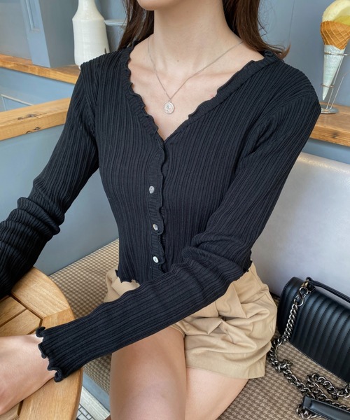 メロウリブカーディガン（カーディガン/ボレロ）｜H.Warren（エイチ