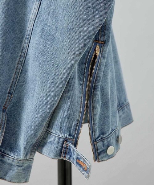 re_k by JUNRED（レクバイジュンレッド）の「【　re_k by JUNRED　】BIGデニムサイドジップGジャン（デニムジャケット・メンズ・ブルー/ブラック・L/M/S）」の8枚目の写真