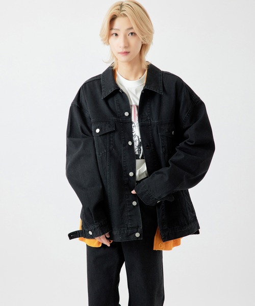 re_k by JUNRED（レクバイジュンレッド）の「【　re_k by JUNRED　】BIGデニムサイドジップGジャン（デニムジャケット・メンズ・ブルー/ブラック・L/M/S）」の13枚目の写真