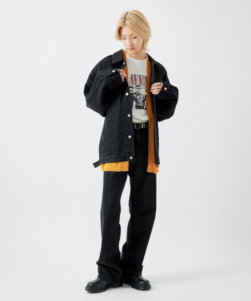 re_k by JUNRED（レクバイジュンレッド）の「【　re_k by JUNRED　】BIGデニムサイドジップGジャン（デニムジャケット・メンズ・ブルー/ブラック・L/M/S）」の18枚目の写真