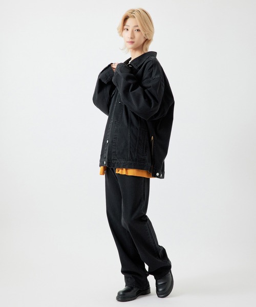 re_k by JUNRED（レクバイジュンレッド）の「【　re_k by JUNRED　】BIGデニムサイドジップGジャン（デニムジャケット・メンズ・ブルー/ブラック・L/M/S）」の19枚目の写真