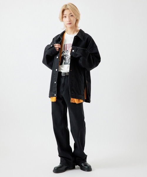 re_k by JUNRED（レクバイジュンレッド）の「【　re_k by JUNRED　】BIGデニムサイドジップGジャン（デニムジャケット・メンズ・ブルー/ブラック・L/M/S）」の20枚目の写真