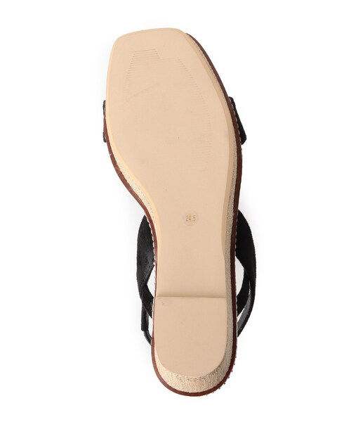 SOUP（スープ）の「◆スクエアウェッジサンダル（サンダル・レディース・キャメル/ブラック・30/40/35）」の8枚目の写真
