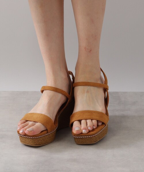 SOUP（スープ）の「◆スクエアウェッジサンダル（サンダル・レディース・キャメル/ブラック・30/40/35）」の9枚目の写真