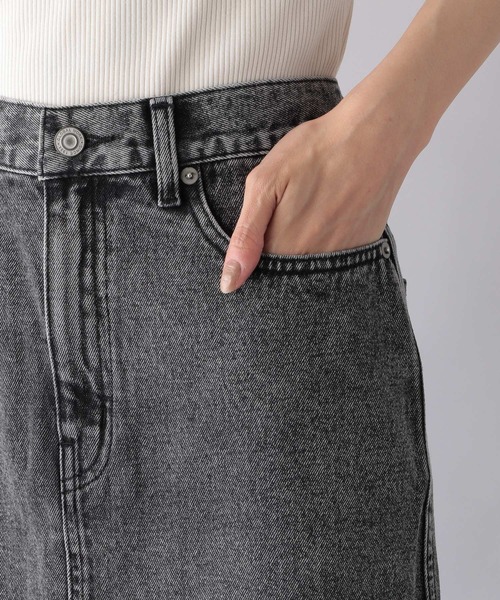GLOBAL WORK(グローバルワーク)の「デニムIラインスカート/258844(スカート・レディース・ベージュ/サックスブルー/ブラック・MEDIUM/LARGE)」の20枚目の写真