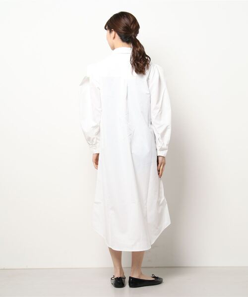 Settimissimo(セッティミッシモ)の「タックスリーブ比翼シャツワンピース(ワンピース・レディース・ブラック/アイボリー/ミント・FREE)」の10枚目の写真