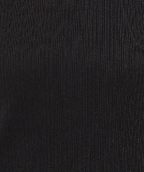 PAGEBOY(ページボーイ)の「ランダムテレコハイネックフレンチスリーブ(タンクトップ・レディース・オフホワイト/ホワイト×ブラック/ブラック・FREE)」の6枚目の写真