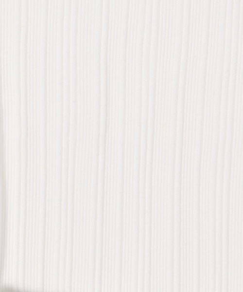 PAGEBOY(ページボーイ)の「ランダムテレコハイネックフレンチスリーブ(タンクトップ・レディース・オフホワイト/ホワイト×ブラック/ブラック・FREE)」の12枚目の写真