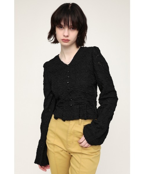le / ル SIDE BUTTON SLIT トップス BLACK 即日発送可 MUSINSA公式 | LE side button slit top (black)