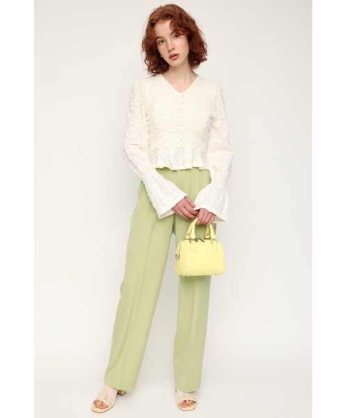 SLY（スライ）の「FRONT BUTTON CUT LACE TOPS フロント ボタン カット 
