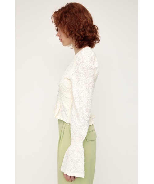 SLY（スライ）の「FRONT BUTTON CUT LACE TOPS フロント ボタン カット 