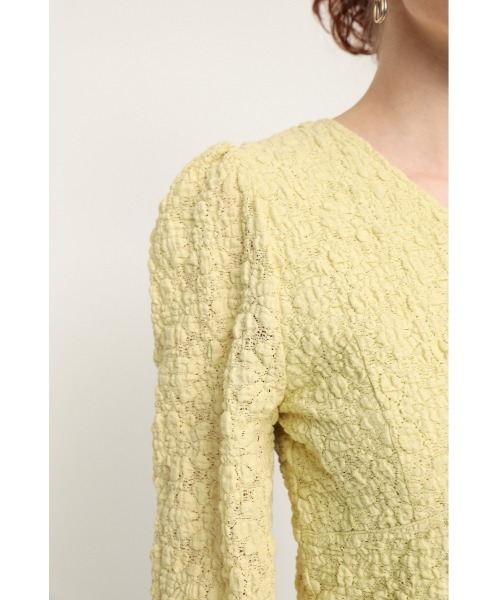 tシャツ LACE DOCKING FRONT BUTTON TOPS レース ドッキング フロントボタン トップス 秋服 春服 レディース SLY tシャツ LACE DOCKING FRONT BUTTON TOPS レース ドッキング