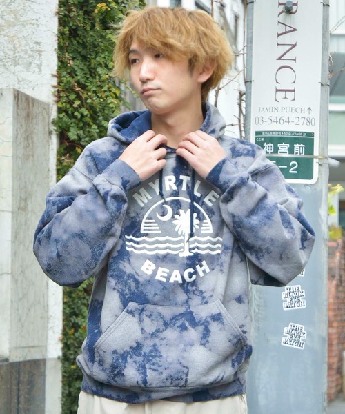 rebear by Johnbull グレー スプラッターパーカー Johnbull（ジョンブル）の「【rebear Vintage】ランダムブリーチ