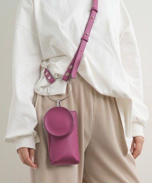 Futier land（フューティアランド）の「2連リングショルダーミニバッグ（ショルダーバッグ・レディース・グリーン/イエロー/ピンク/シルバー/マルチ・FREE）」の4枚目の写真