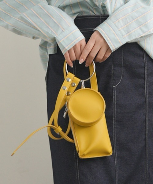 Futier land（フューティアランド）の「2連リングショルダーミニバッグ（ショルダーバッグ・レディース・グリーン/イエロー/ピンク/シルバー/マルチ・FREE）」の3枚目の写真