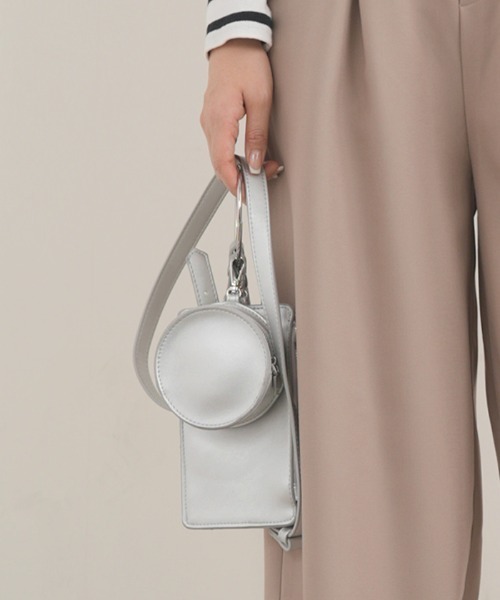 Futier land（フューティアランド）の「2連リングショルダーミニバッグ（ショルダーバッグ・レディース・グリーン/イエロー/ピンク/シルバー/マルチ・FREE）」の19枚目の写真