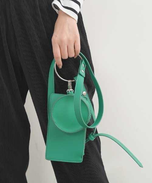 Futier land（フューティアランド）の「2連リングショルダーミニバッグ（ショルダーバッグ・レディース・グリーン/イエロー/ピンク/シルバー/マルチ・FREE）」の20枚目の写真