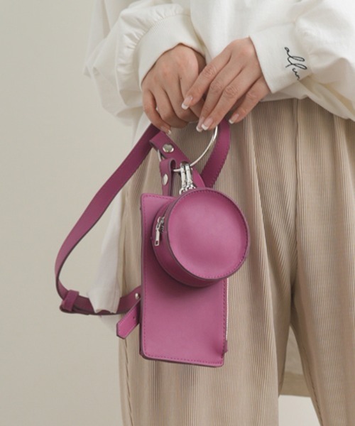 Futier land（フューティアランド）の「2連リングショルダーミニバッグ（ショルダーバッグ・レディース・グリーン/イエロー/ピンク/シルバー/マルチ・FREE）」の17枚目の写真