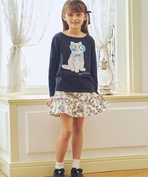 PAUL&JOE(ポールアンドジョー)の「PAUL & JOE(ポール & ジョー) Kids & Junior サングラスキャット長袖Tシャツ(Tシャツ/カットソー・キッズ・ラベンダー/ネイビー/ホワイト・130cm/150cm/120cm/110cm/140cm)」の7枚目の写真