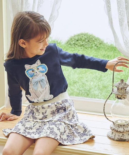 PAUL&JOE(ポールアンドジョー)の「PAUL & JOE(ポール & ジョー) Kids & Junior サングラスキャット長袖Tシャツ(Tシャツ/カットソー・キッズ・ラベンダー/ネイビー/ホワイト・130cm/150cm/120cm/110cm/140cm)」の8枚目の写真