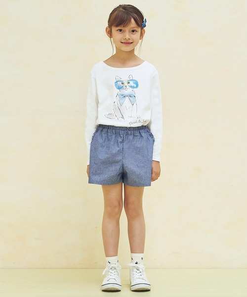 PAUL&JOE(ポールアンドジョー)の「PAUL & JOE(ポール & ジョー) Kids & Junior サングラスキャット長袖Tシャツ(Tシャツ/カットソー・キッズ・ラベンダー/ネイビー/ホワイト・130cm/150cm/120cm/110cm/140cm)」の14枚目の写真