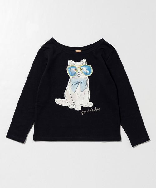 PAUL&JOE(ポールアンドジョー)の「PAUL & JOE(ポール & ジョー) Kids & Junior サングラスキャット長袖Tシャツ(Tシャツ/カットソー・キッズ・ラベンダー/ネイビー/ホワイト・130cm/150cm/120cm/110cm/140cm)」の19枚目の写真
