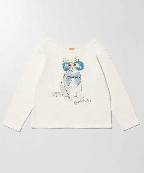 PAUL&JOE(ポールアンドジョー)の「PAUL & JOE(ポール & ジョー) Kids & Junior サングラスキャット長袖Tシャツ(Tシャツ/カットソー・キッズ・ラベンダー/ネイビー/ホワイト・130cm/150cm/120cm/110cm/140cm)」の21枚目の写真