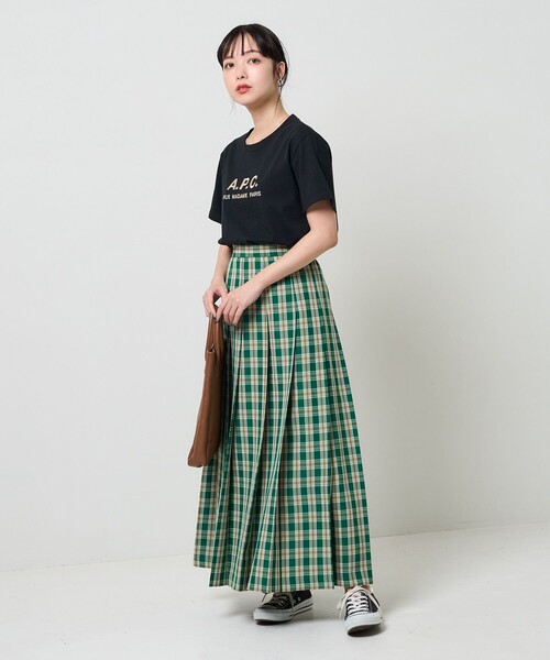 FREAK'S STORE（フリークスストア）の「サマーチェックプリーツスカート（スカート・レディース・イエロー/グリーン・ﾌﾘ-）」の21枚目の写真