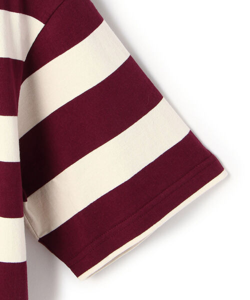 Schott(ショット)の「Schott/ショット/WIDE BORDER POCKET T-SHIRT/ワイドボーダー ポケットTシャツ(Tシャツ/カットソー・メンズ・ブラック/インディゴブルー/バーガンディー/ワイン/ネイビー・MEDIUM/LARGE/X-LARGE/XX-LARGE)」の11枚目の写真