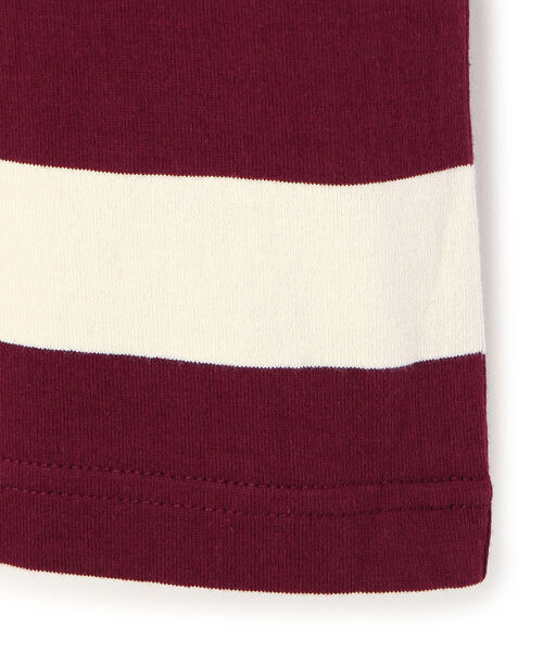 Schott(ショット)の「Schott/ショット/WIDE BORDER POCKET T-SHIRT/ワイドボーダー ポケットTシャツ(Tシャツ/カットソー・メンズ・ブラック/インディゴブルー/バーガンディー/ワイン/ネイビー・MEDIUM/LARGE/X-LARGE/XX-LARGE)」の10枚目の写真