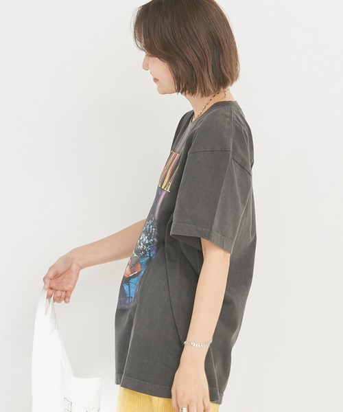 GOOD ROCK SPEED(グッドロックスピード)の「【GOOD ROCK SPEED】NIRVANAプリントTシャツ(Tシャツ/カットソー・レディース・ブラック・M/L/XL)」の4枚目の写真