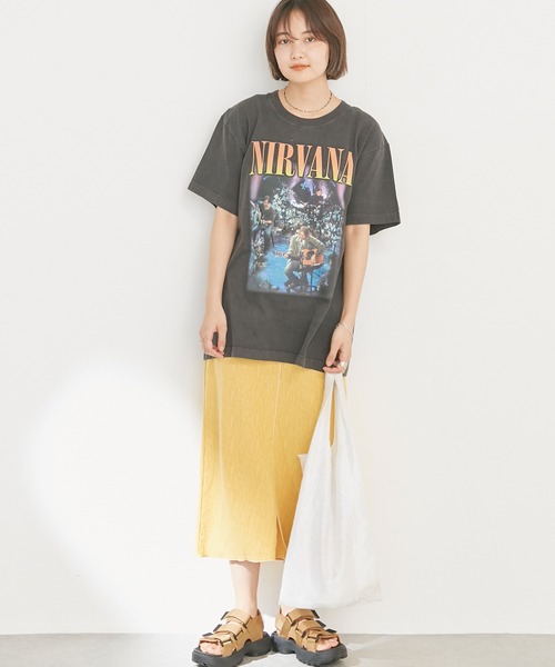 GOOD ROCK SPEED(グッドロックスピード)の「【GOOD ROCK SPEED】NIRVANAプリントTシャツ(Tシャツ/カットソー・レディース・ブラック・M/L/XL)」の6枚目の写真