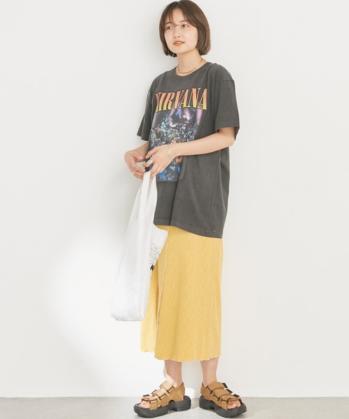 GOOD ROCK SPEED(グッドロックスピード)の「【GOOD ROCK SPEED】NIRVANAプリントTシャツ(Tシャツ/カットソー・レディース・ブラック・M/L/XL)」の7枚目の写真
