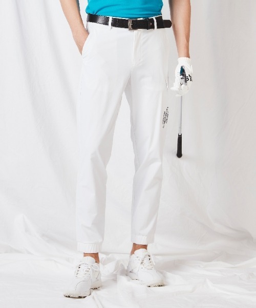 le coq sportif GOLF(ルコックスポルティフゴルフ)の「【RIJOUME】ストレッチジョガーボトムス エコ メンズ ウェア ロングパンツ ボトムス ゴルフ ゴルフウェア リジューム スポーツウェア(スラックス・メンズ・ホワイト/ブラック・LL/M/L)」の2枚目の写真