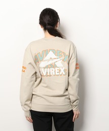 AVIREX | 【WEB&DEPOT限定】オーバー プリント クルーネック スウェット/OVER PRINT LOGO SWEAT(スウェット)