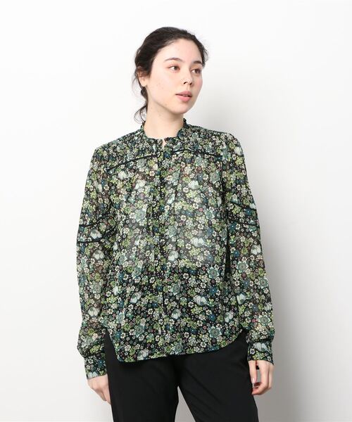 MAISON SCOTCH（メゾンスコッチ）の「プリントブラウス【166561】（シャツ/ブラウス・レディース・ブラウン系その他/グリーン系その他・SMALL/X-SMALL）」の2枚目の写真