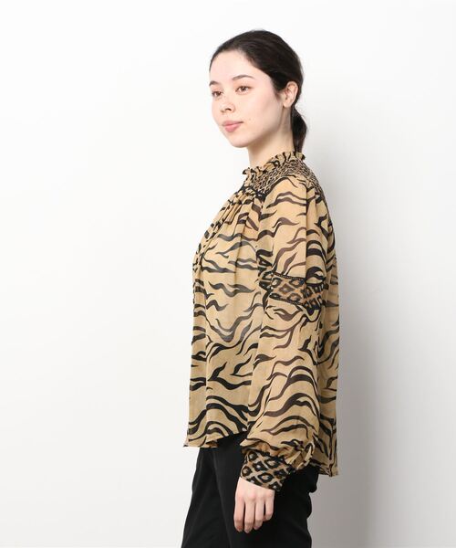 MAISON SCOTCH（メゾンスコッチ）の「プリントブラウス【166561】（シャツ/ブラウス・レディース・ブラウン系その他/グリーン系その他・SMALL/X-SMALL）」の3枚目の写真