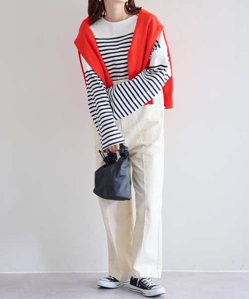 DISCOAT（ディスコート）の「【WEB限定】コットンツイルサロペット（サロペット/オーバーオール・レディース・ブラック/アイボリー/ベージュ・MEDIUM/LARGE）」の21枚目の写真