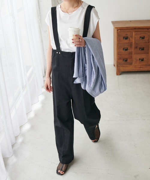 【新品未使用】ツイルサロペット セール】【WEB限定】コットンツイルサロペット（サロペット