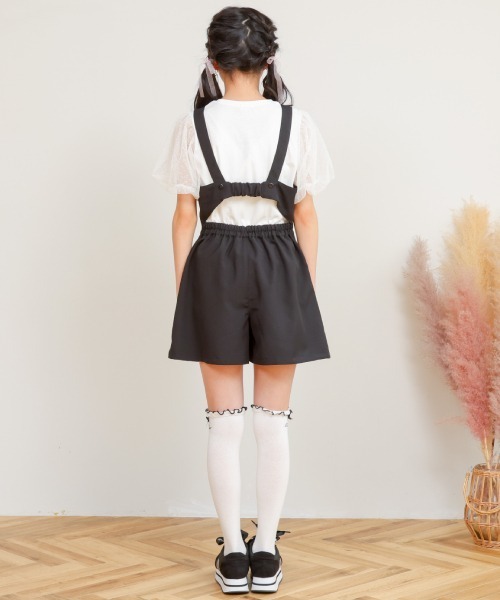 PINKHUNT（ピンクハント）の「PINKHUNT バックりぼんサロペット 6850K（サロペット/オーバーオール・キッズ・ブラック/ブラック系1・120cm/130cm/140cm/150cm/160cm）」の5枚目の写真