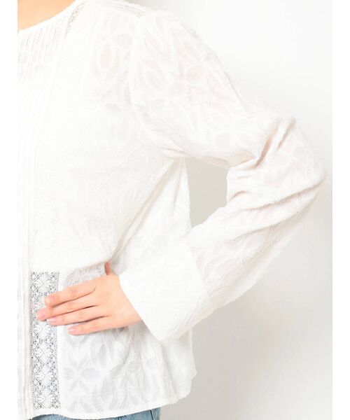 Ungrid（アングリッド）の「コットンジャカードピンタックシャツ（シャツ/ブラウス・レディース・ブラック/オフホワイト・FREE）」の16枚目の写真