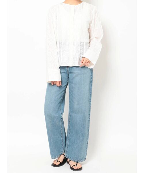 Ungrid（アングリッド）の「コットンジャカードピンタックシャツ（シャツ/ブラウス・レディース・ブラック/オフホワイト・FREE）」の18枚目の写真