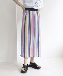 fredy emue | マルチストライプ ニットソースカート(スカート)