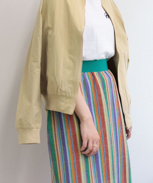 fredy emue(フレディエミュ)の「マルチストライプ ニットソースカート(スカート・レディース・ブルー系その他7/グリーン系その他3/ベージュ系その他3・38)」の17枚目の写真