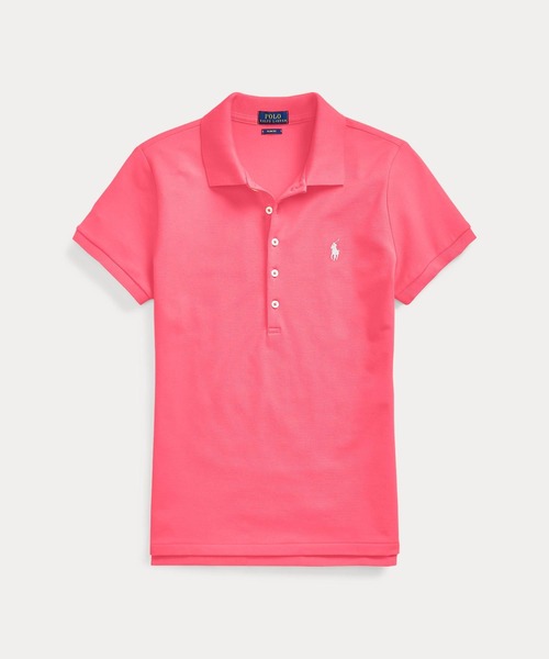 POLO RALPH LAUREN（ポロ ラルフ ローレン）の「スリム フィット ストレッチ ポロシャツ（ポロシャツ・レディース・ピンク・XS/XL/M/S/L）」の2枚目の写真