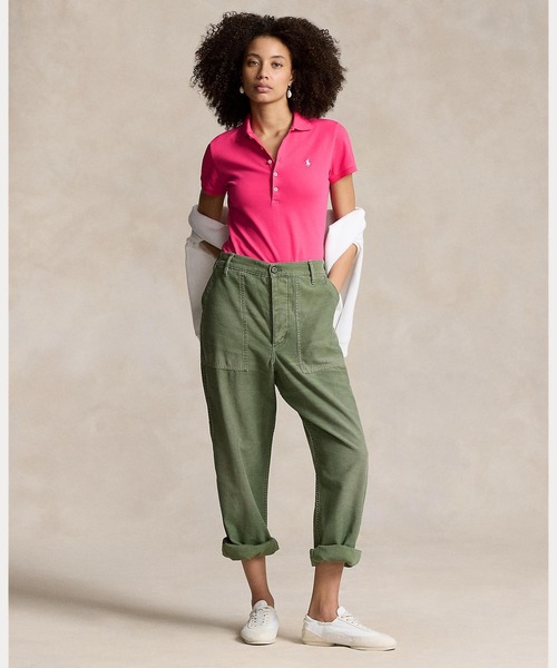 POLO RALPH LAUREN（ポロ ラルフ ローレン）の「スリム フィット ストレッチ ポロシャツ（ポロシャツ・レディース・ピンク・XS/XL/M/S/L）」の3枚目の写真