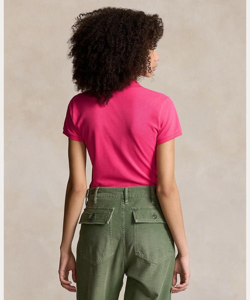 POLO RALPH LAUREN（ポロ ラルフ ローレン）の「スリム フィット ストレッチ ポロシャツ（ポロシャツ・レディース・ピンク・XS/XL/M/S/L）」の4枚目の写真